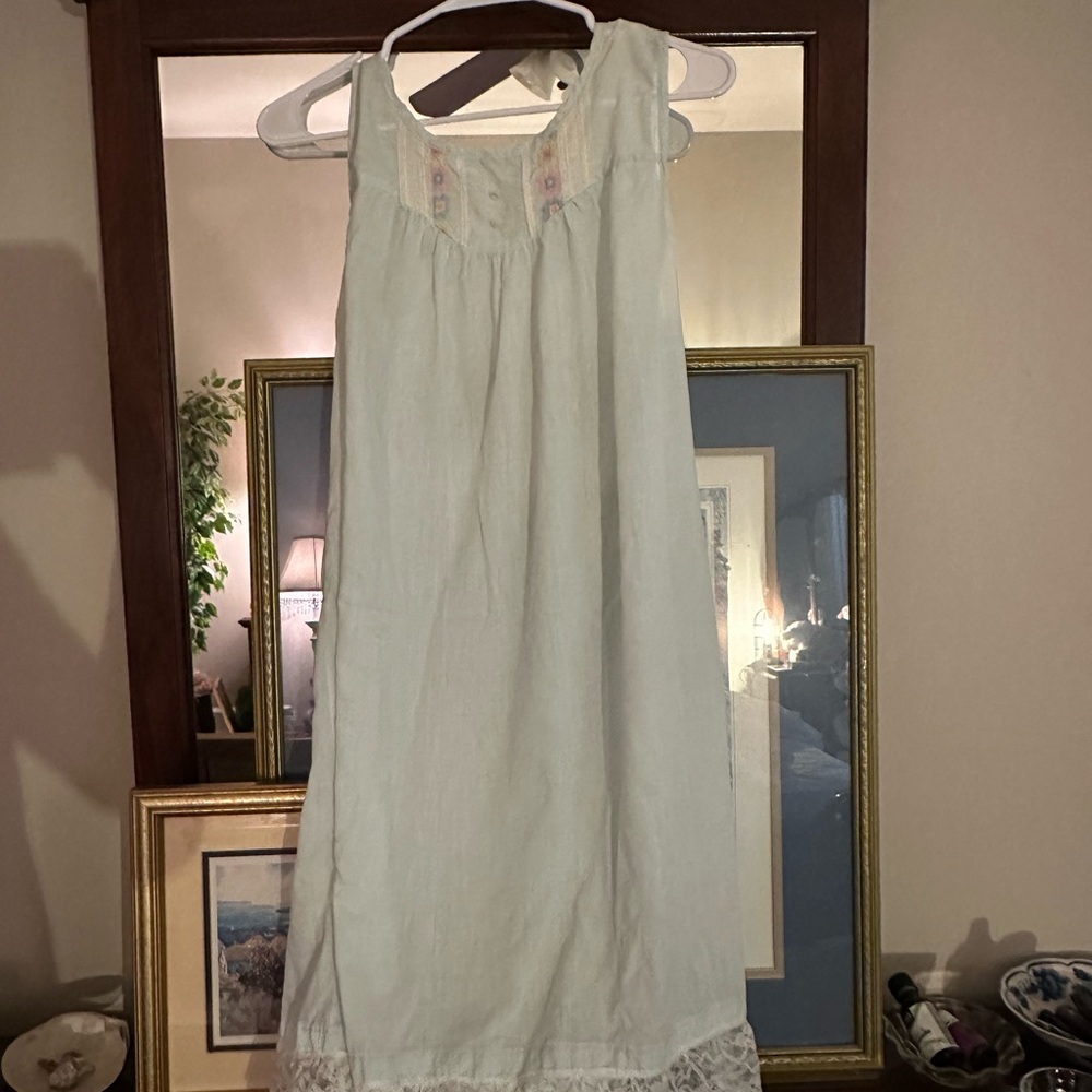 Vintage teal lace nightgown